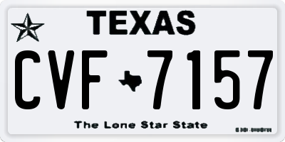 TX license plate CVF7157