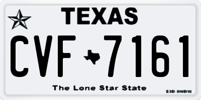 TX license plate CVF7161