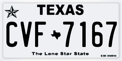 TX license plate CVF7167