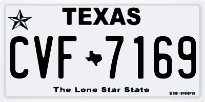 TX license plate CVF7169