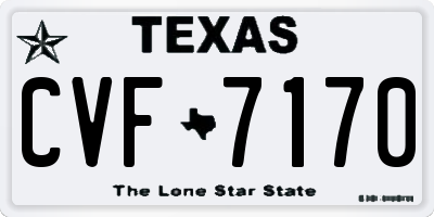 TX license plate CVF7170