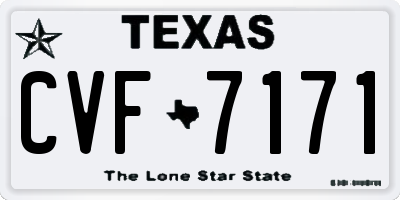 TX license plate CVF7171