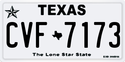 TX license plate CVF7173