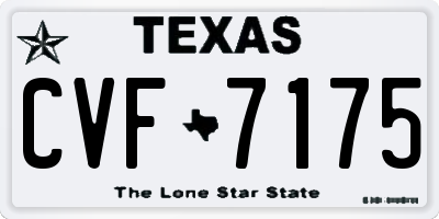 TX license plate CVF7175