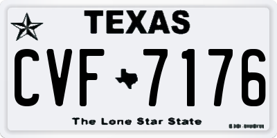 TX license plate CVF7176
