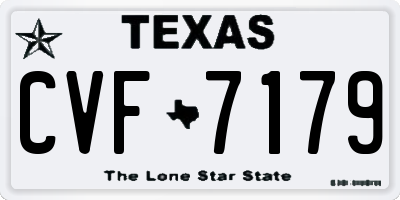 TX license plate CVF7179