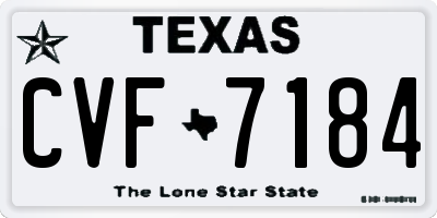TX license plate CVF7184