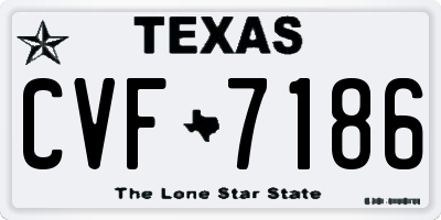 TX license plate CVF7186