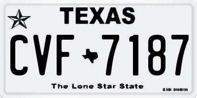 TX license plate CVF7187