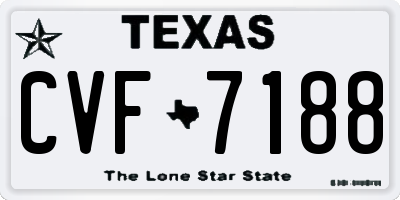 TX license plate CVF7188