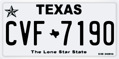 TX license plate CVF7190