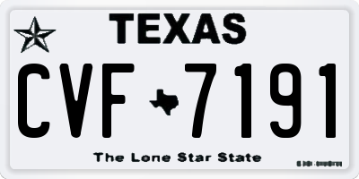 TX license plate CVF7191