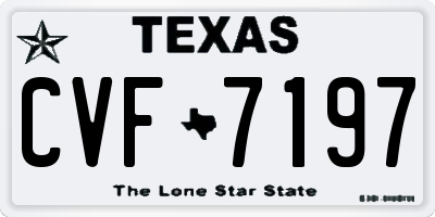 TX license plate CVF7197