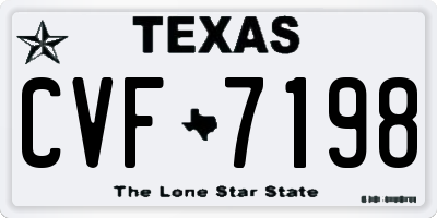 TX license plate CVF7198