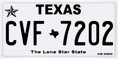 TX license plate CVF7202