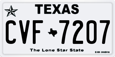 TX license plate CVF7207