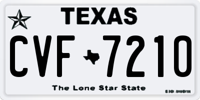 TX license plate CVF7210
