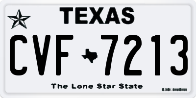 TX license plate CVF7213