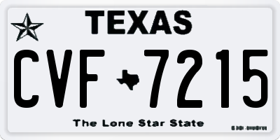 TX license plate CVF7215