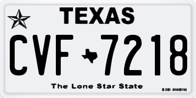TX license plate CVF7218