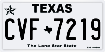 TX license plate CVF7219