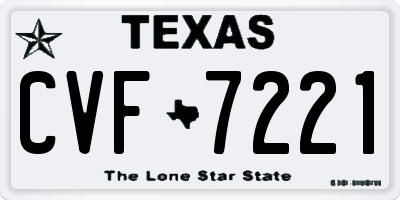TX license plate CVF7221