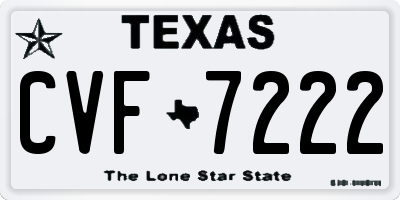 TX license plate CVF7222