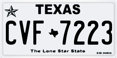 TX license plate CVF7223