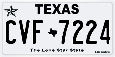 TX license plate CVF7224