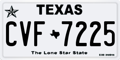 TX license plate CVF7225