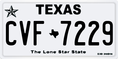 TX license plate CVF7229