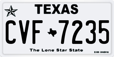 TX license plate CVF7235