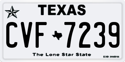 TX license plate CVF7239