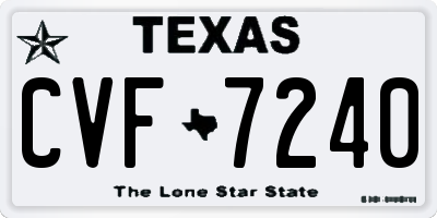 TX license plate CVF7240