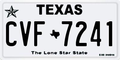TX license plate CVF7241