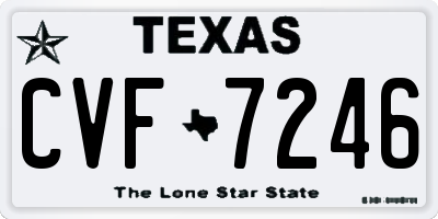 TX license plate CVF7246