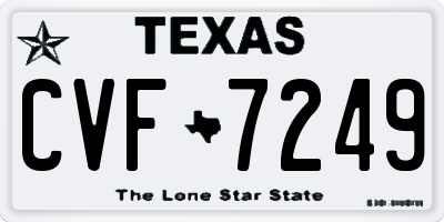 TX license plate CVF7249