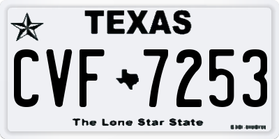 TX license plate CVF7253