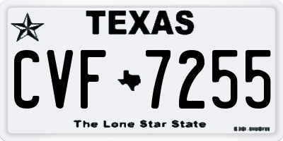 TX license plate CVF7255