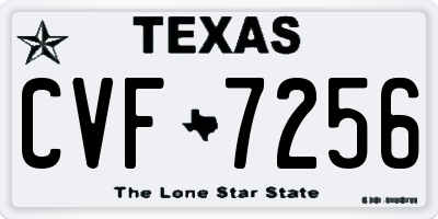 TX license plate CVF7256