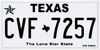 TX license plate CVF7257