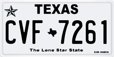 TX license plate CVF7261