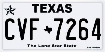 TX license plate CVF7264
