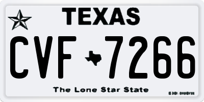 TX license plate CVF7266