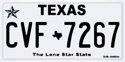 TX license plate CVF7267