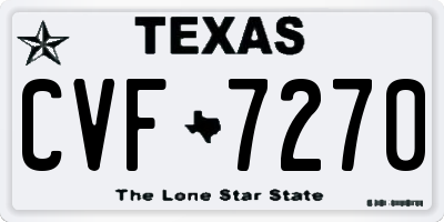 TX license plate CVF7270