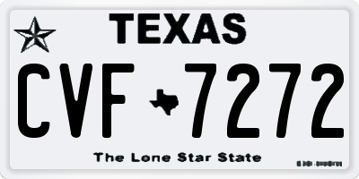 TX license plate CVF7272