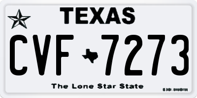 TX license plate CVF7273