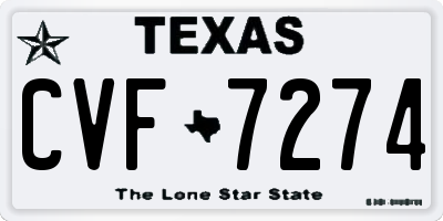 TX license plate CVF7274