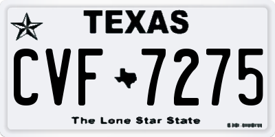 TX license plate CVF7275